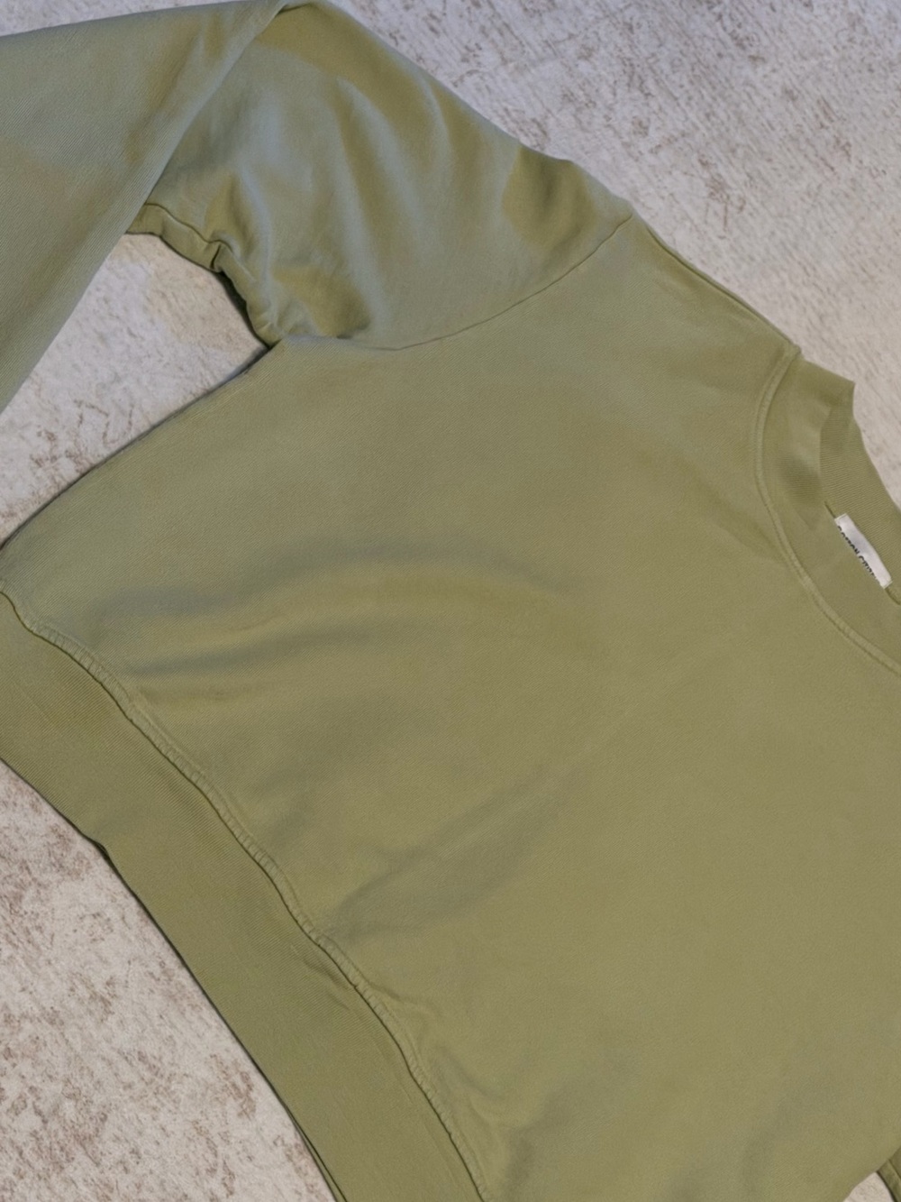 Cotton Citizen Crewneck Sweatshirt Sage Green Made USA Medium - Picture 3 of 8